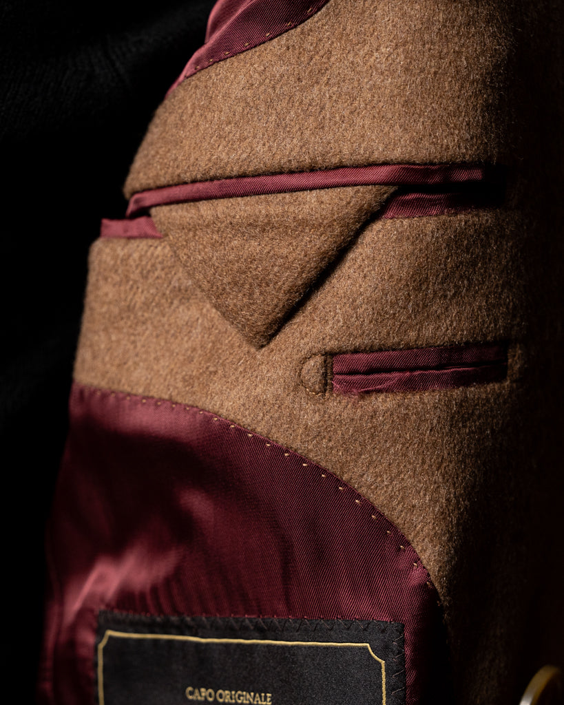 Cappotto Napoleone Cammello con Velluto