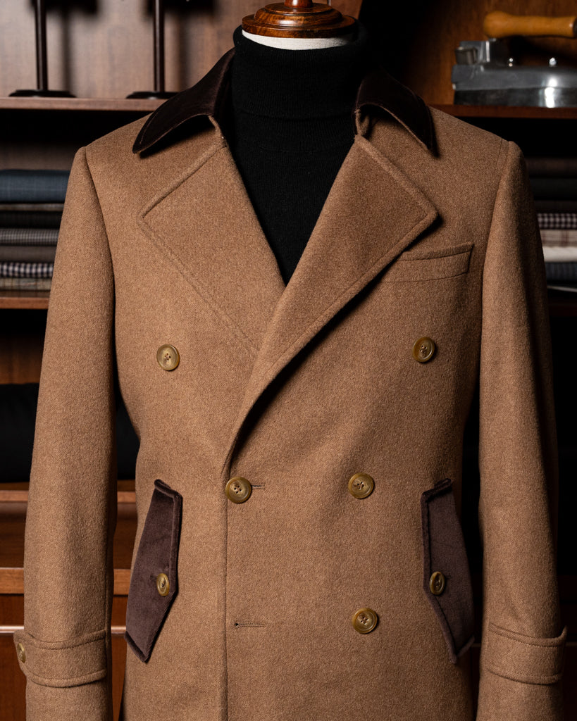 Cappotto Napoleone Cammello con Velluto