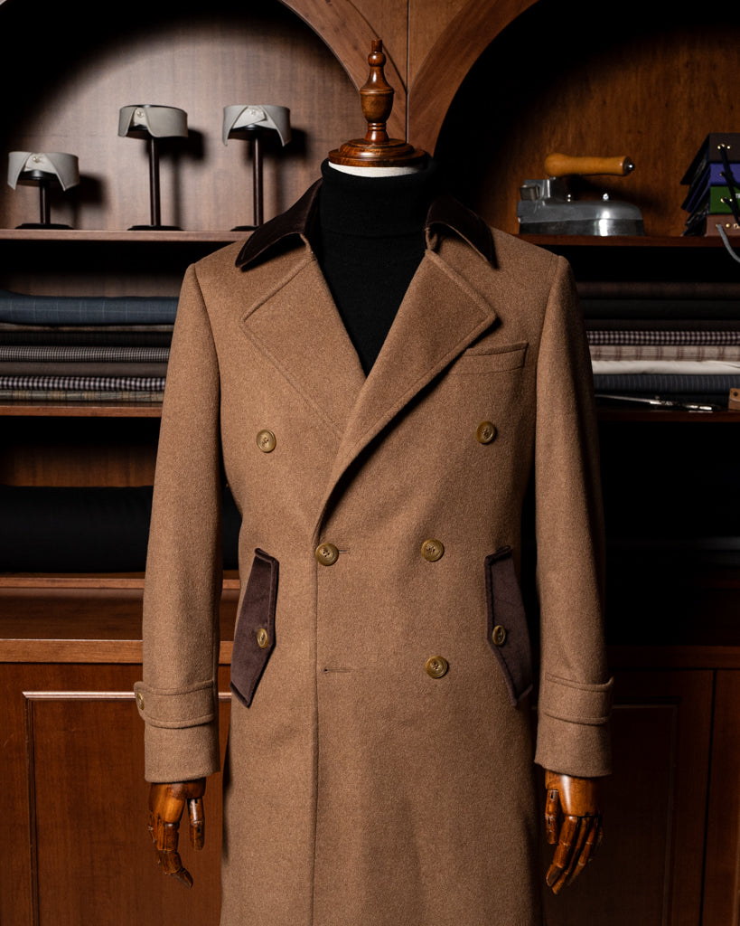 Cappotto Napoleone Cammello con Velluto