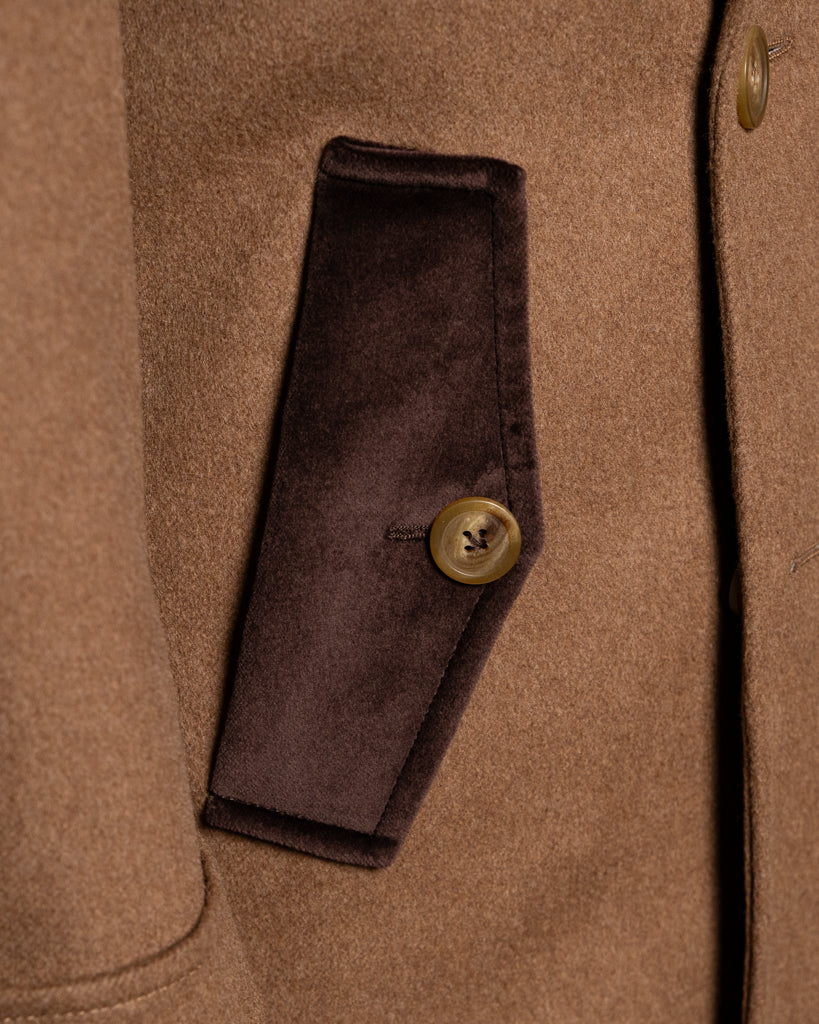 Cappotto Napoleone Cammello con Velluto