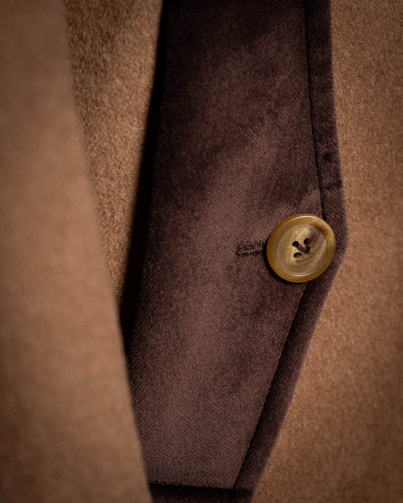 Cappotto Napoleone Cammello con Velluto