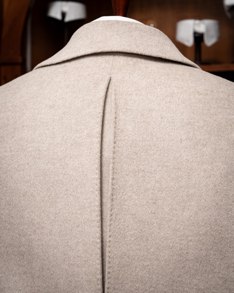 Cappotto Napoleone Sabbia in Lana e Seta