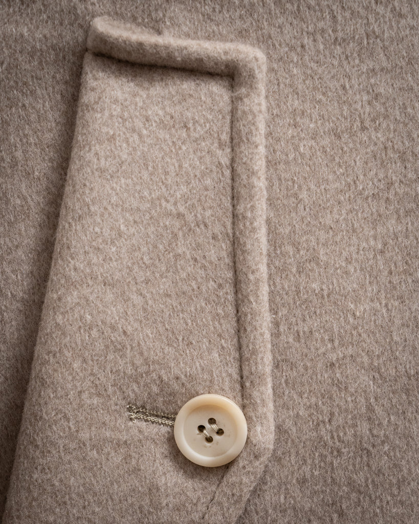 Cappotto Napoleone Sabbia in Lana e Seta