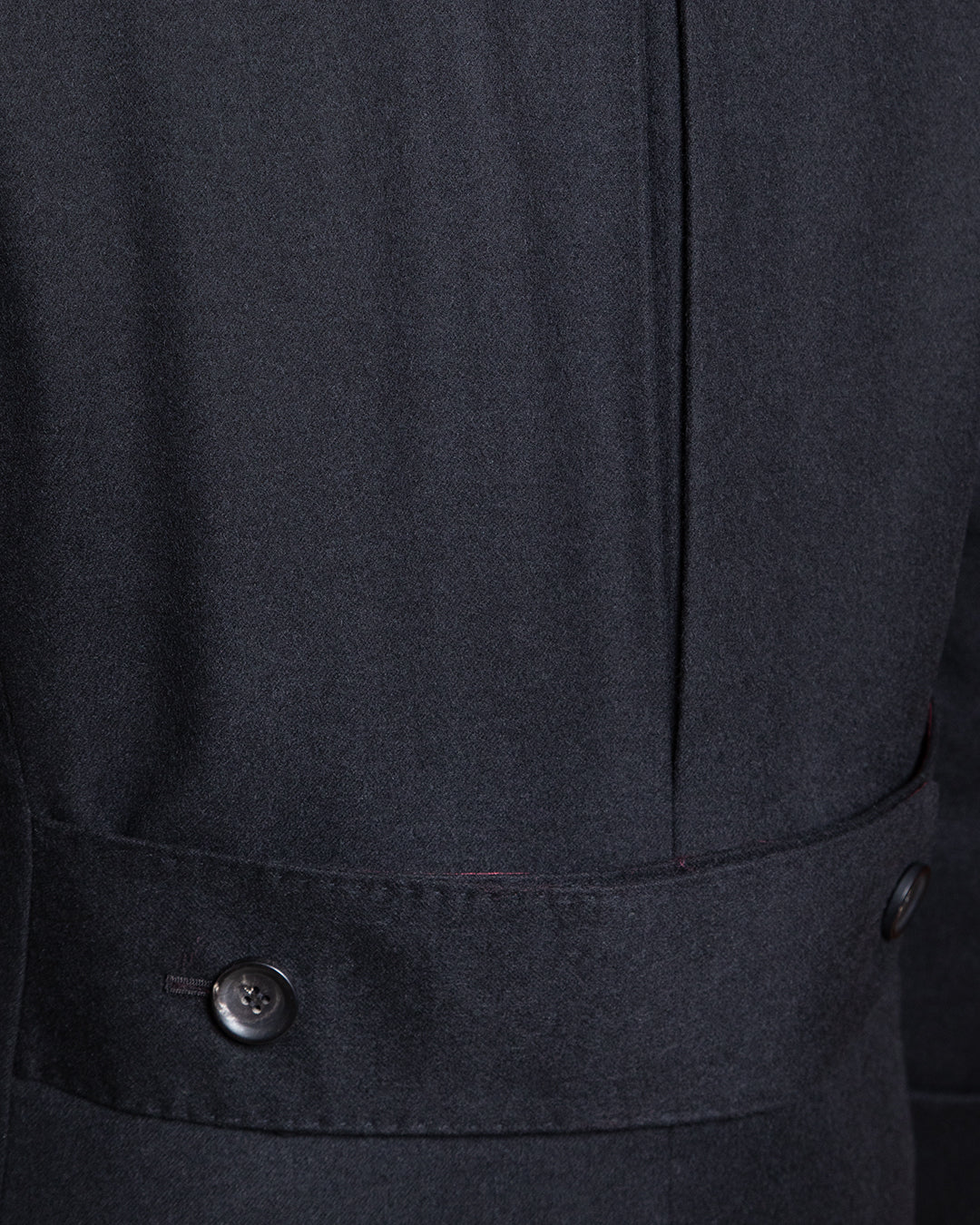 Cappotto Ulster Nero Cashmere Lana Seta
