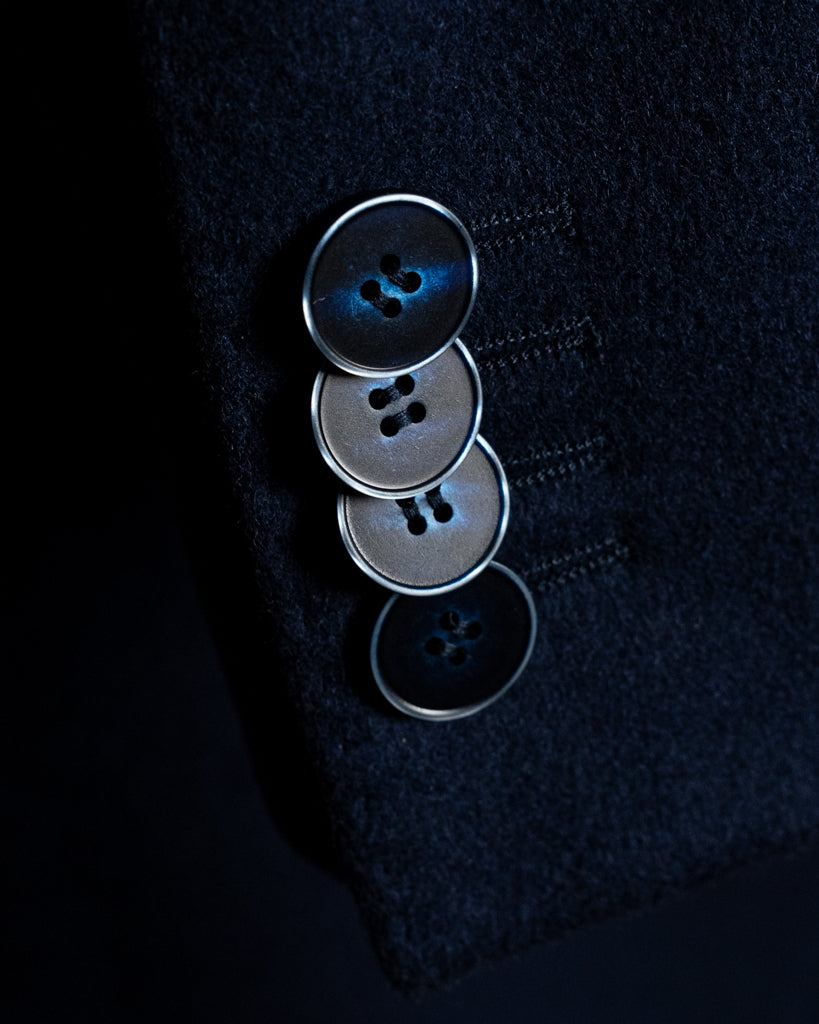 Single-Breasted Dark Blue Coat