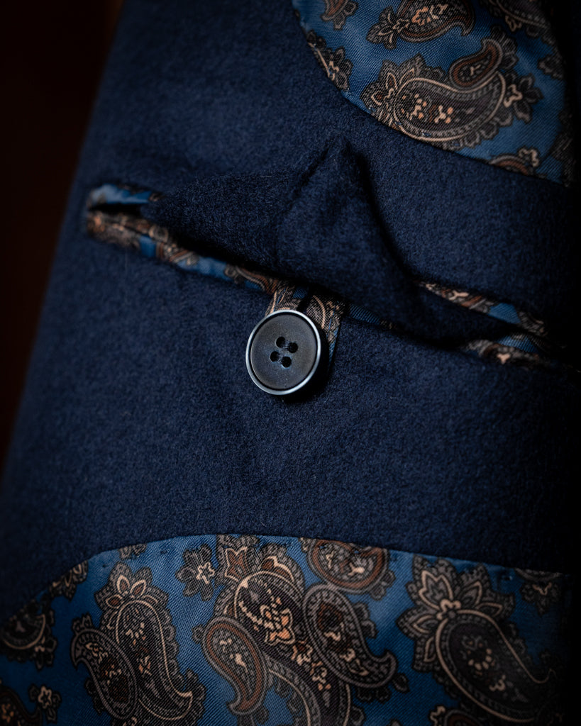 Single-Breasted Dark Blue Coat