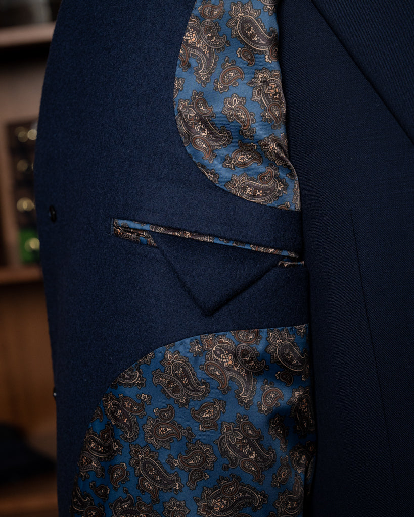 Single-Breasted Dark Blue Coat