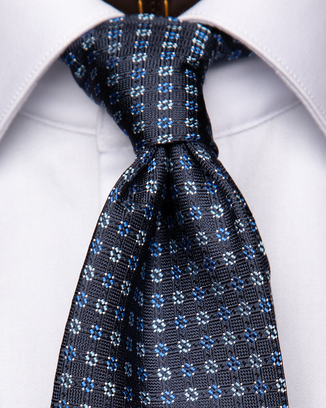 Blue Tie with Light Blue Micro Checks