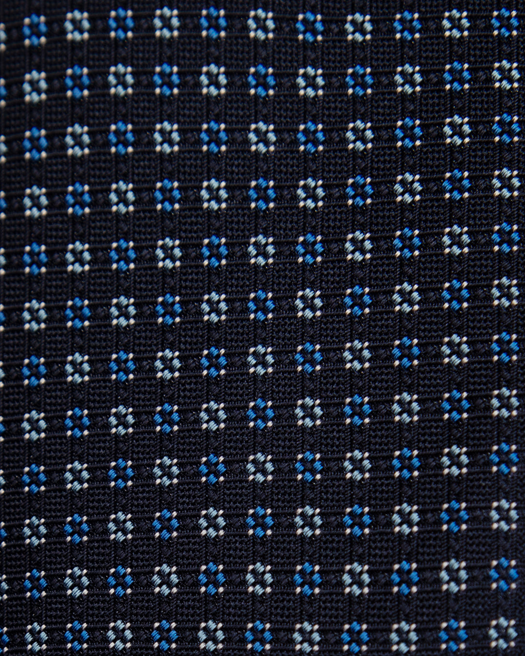 Blue Tie with Light Blue Micro Checks
