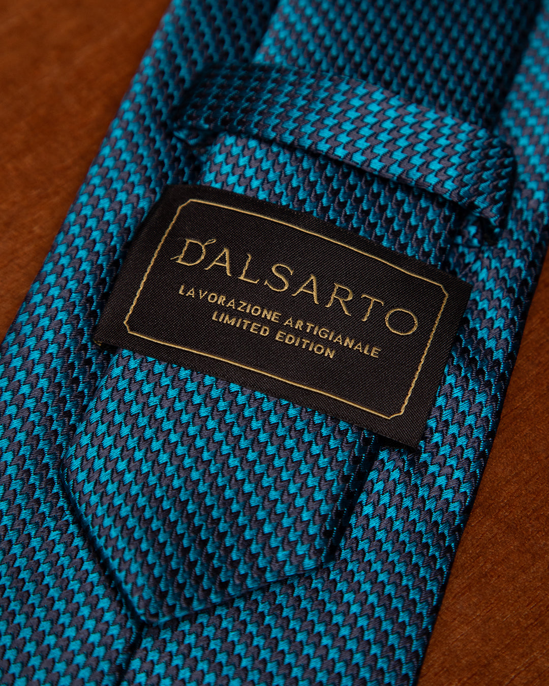 Midnight Blue and Light Blue Tie with Micro-Pattern