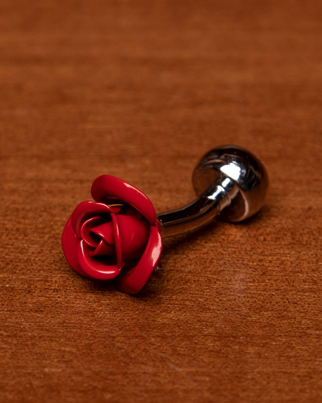 Cufflinks with Red Rose