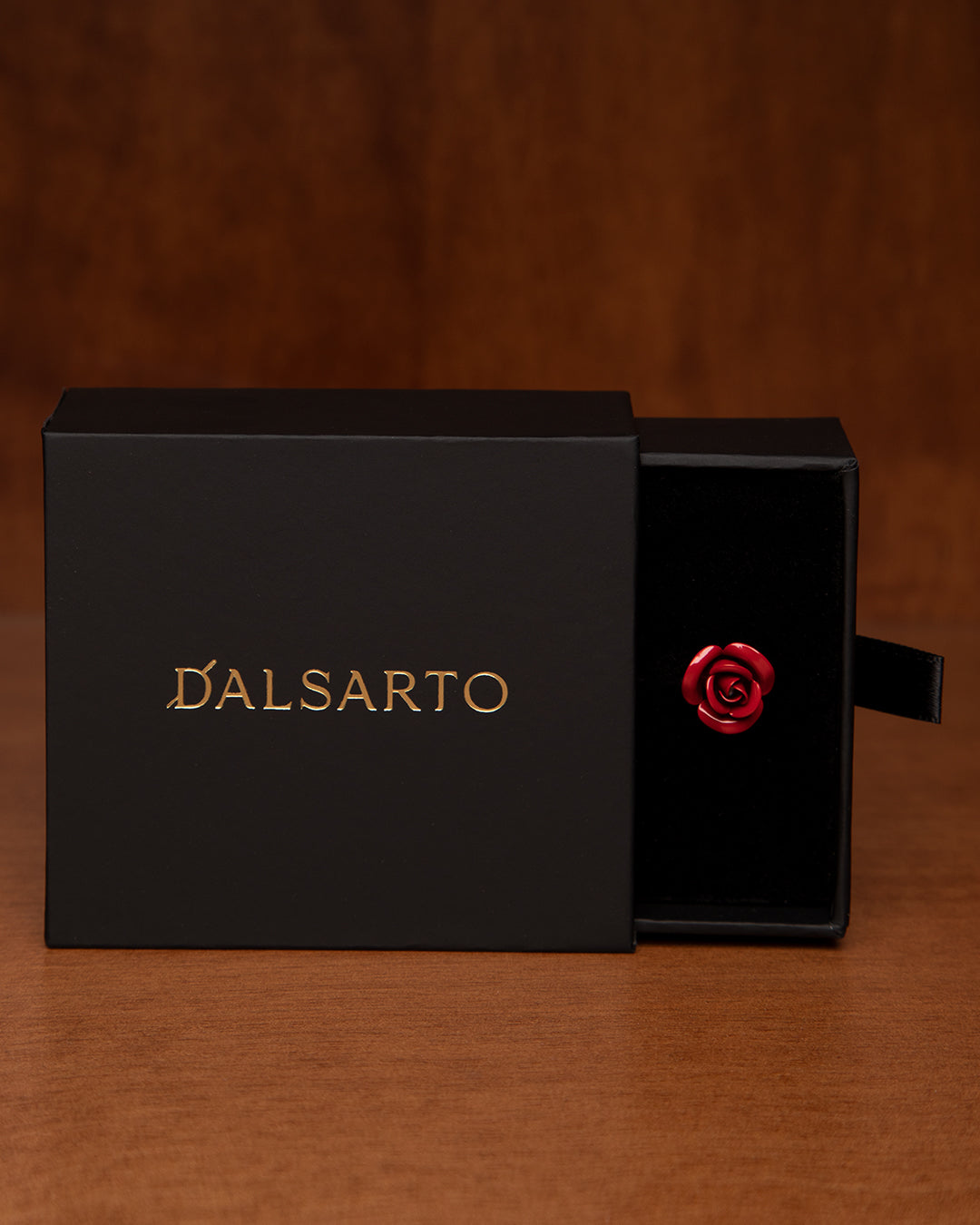 Cufflinks with Red Rose