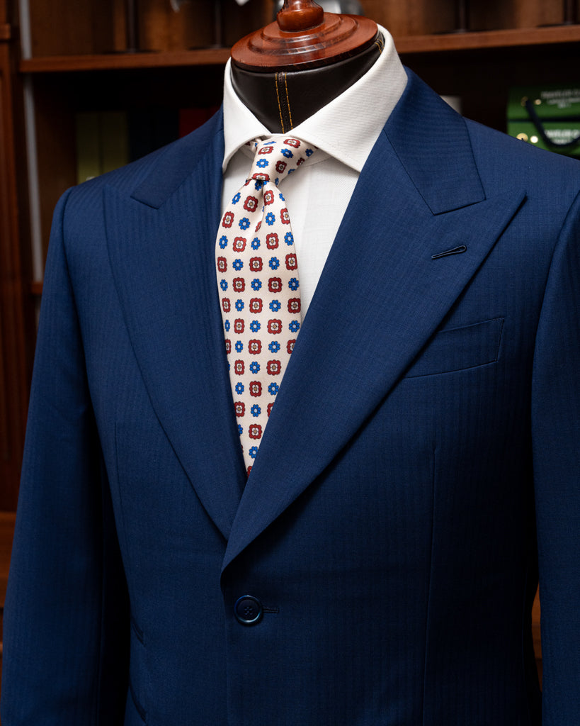 Bernini Light Blue Herringbone Jacket