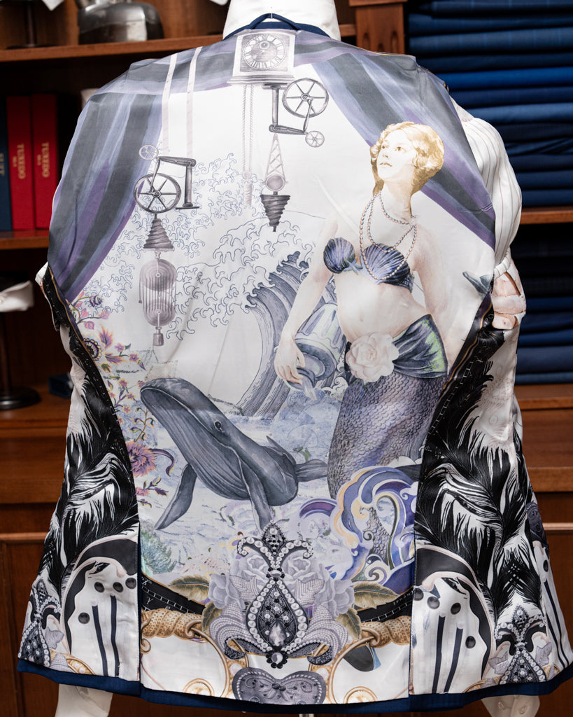 Bernini Light Blue Herringbone Jacket