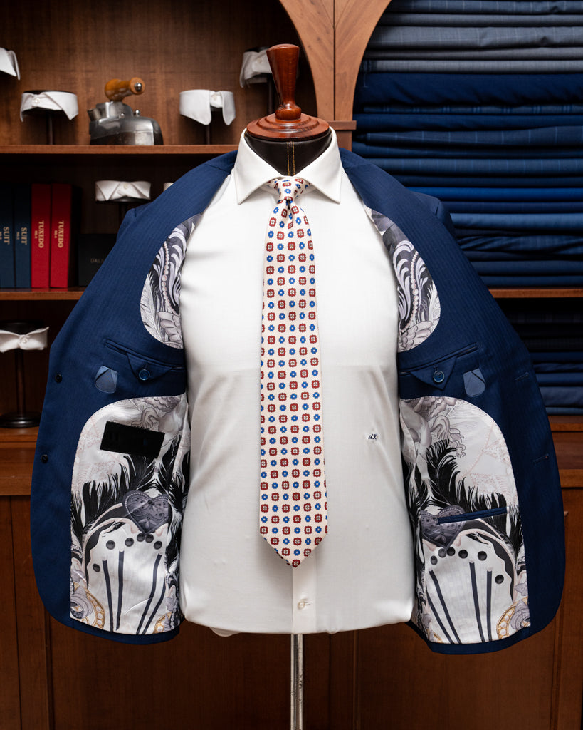 Bernini Light Blue Herringbone Jacket