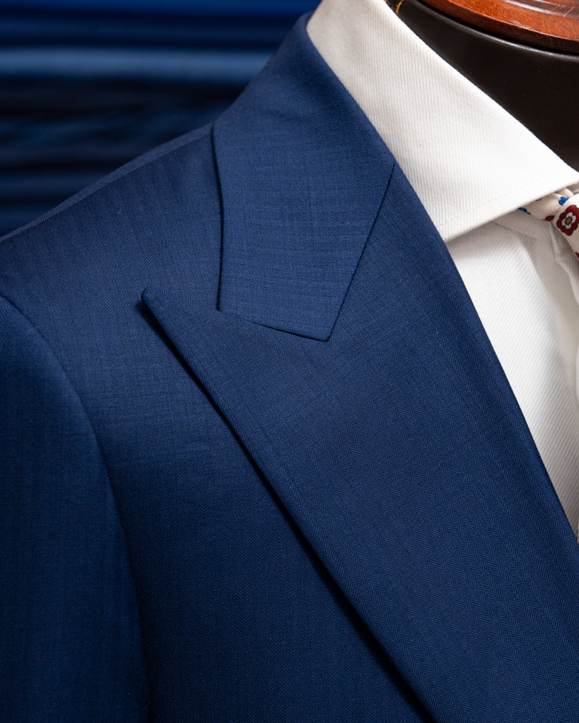 Bernini Light Blue Herringbone Jacket