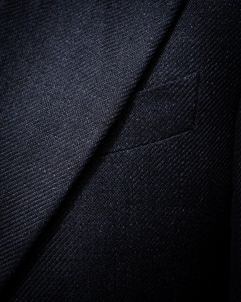 Giacca Bernini Blu Lino Cotone