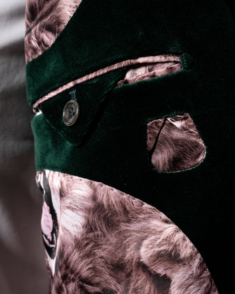 Giacca Bernini Velluto Verde