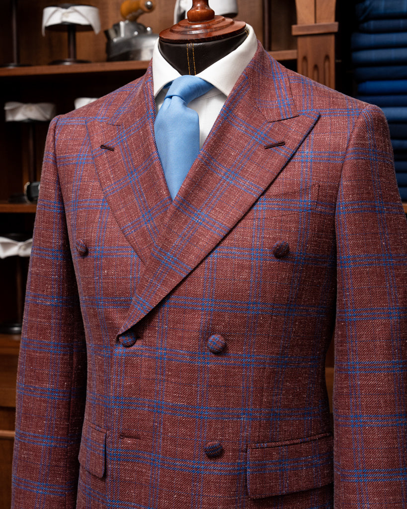 Canova Hopsack Jacket in Red Check