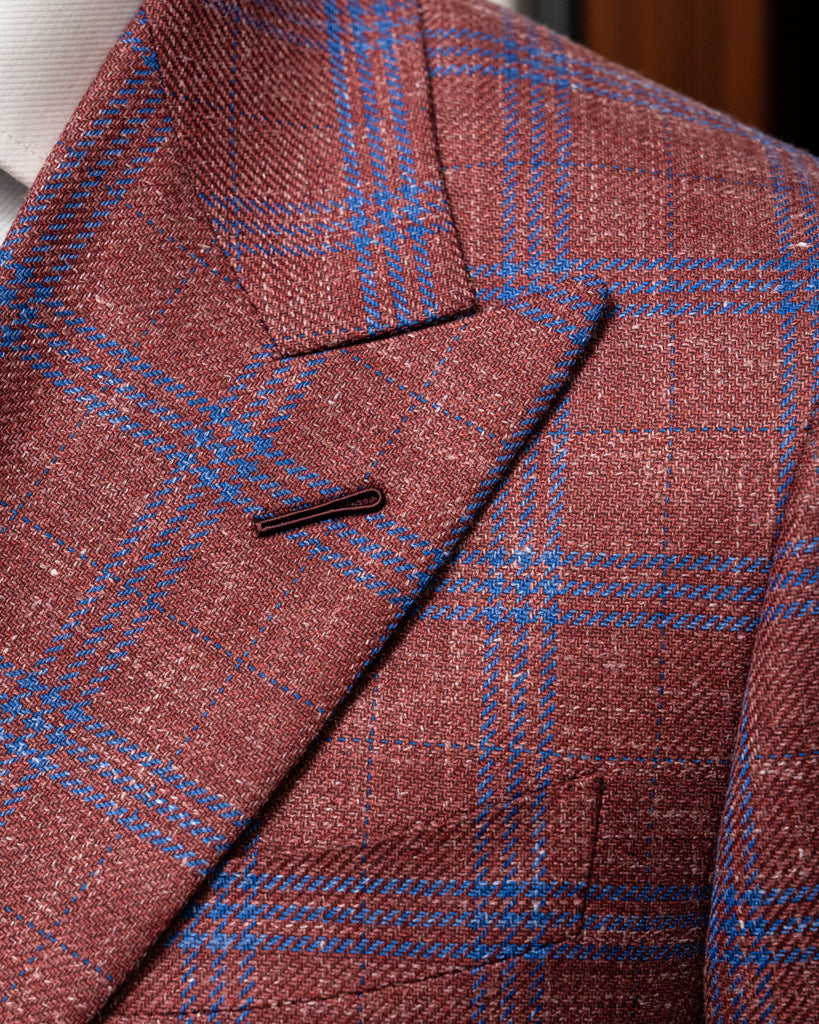 Canova Hopsack Jacket in Red Check