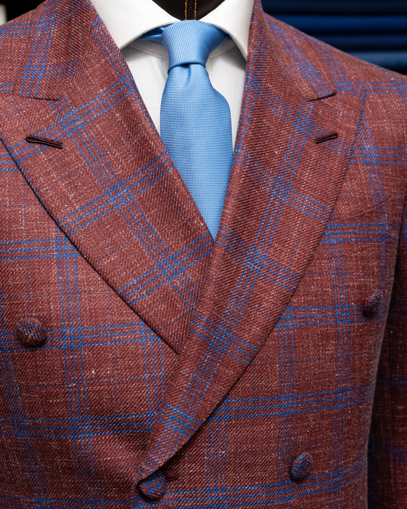 Canova Hopsack Jacket in Red Check