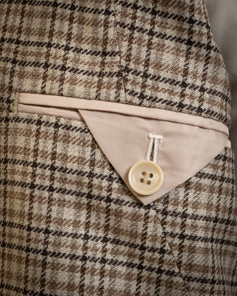 Giacca Casual Principe Di Galles Beige