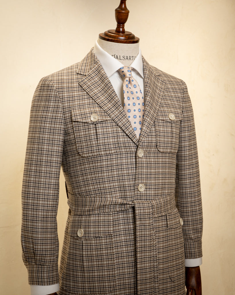 Giacca Casual Principe Di Galles Beige