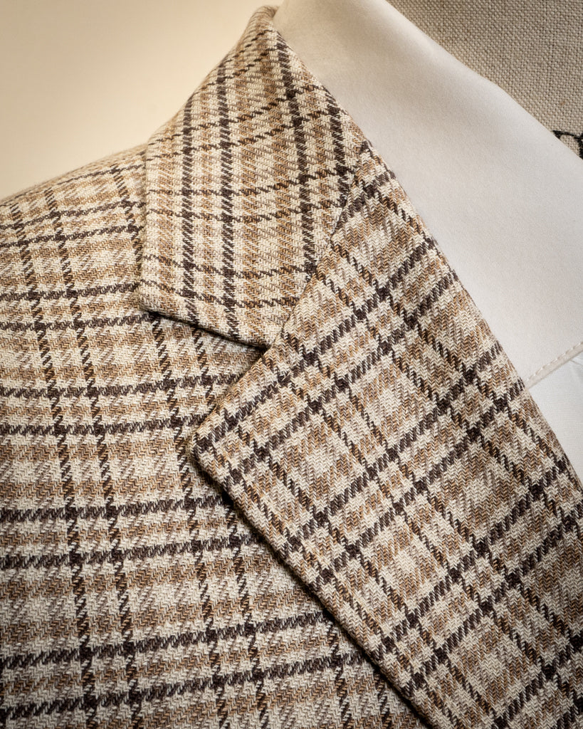 Giacca Casual Principe Di Galles Beige