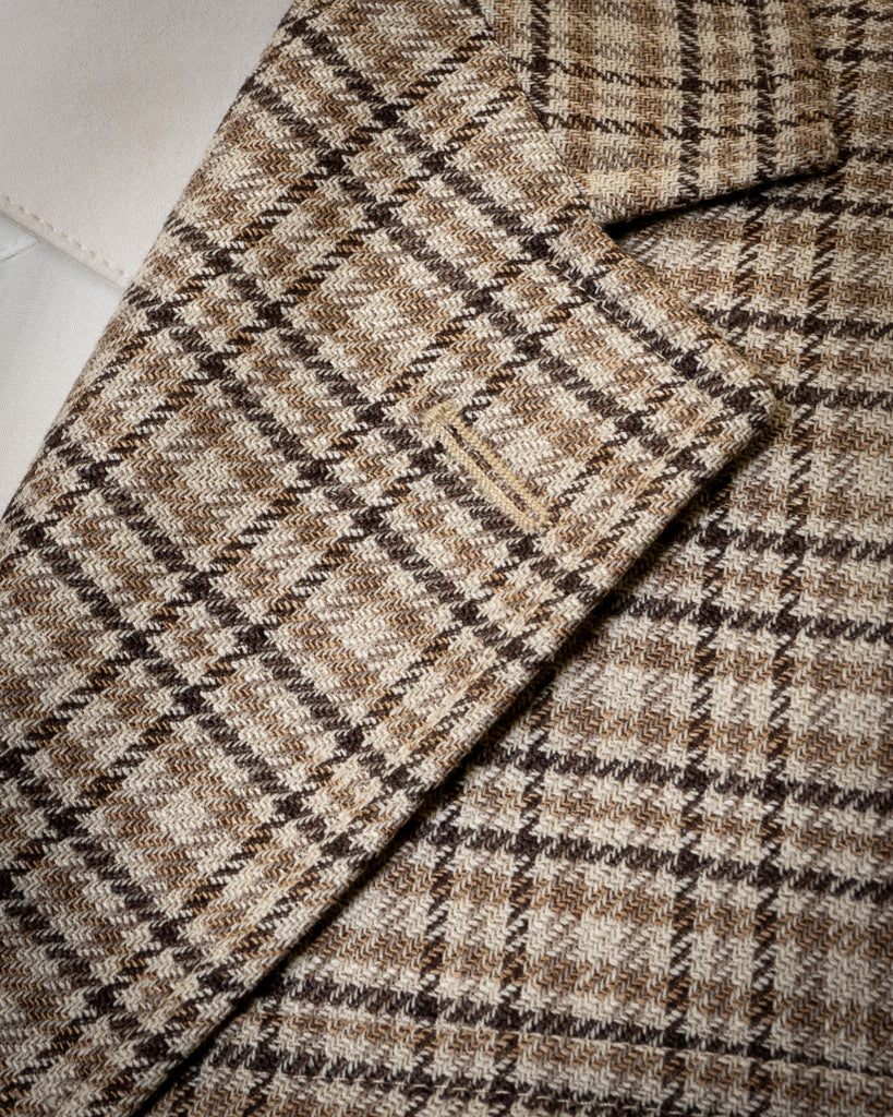 Giacca Casual Principe Di Galles Beige