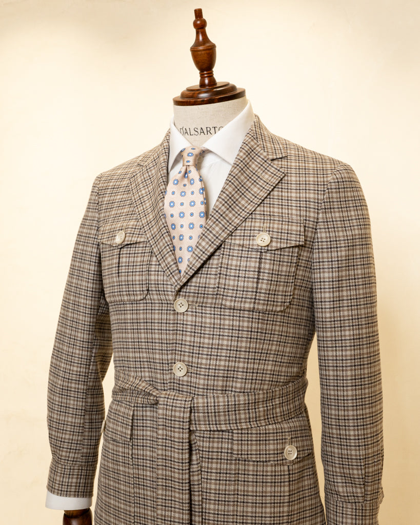 Giacca Casual Principe Di Galles Beige