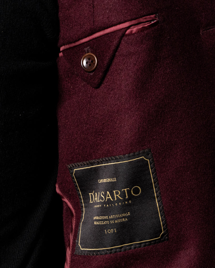 Burgundy Wool-Cashmere Casual Jacket