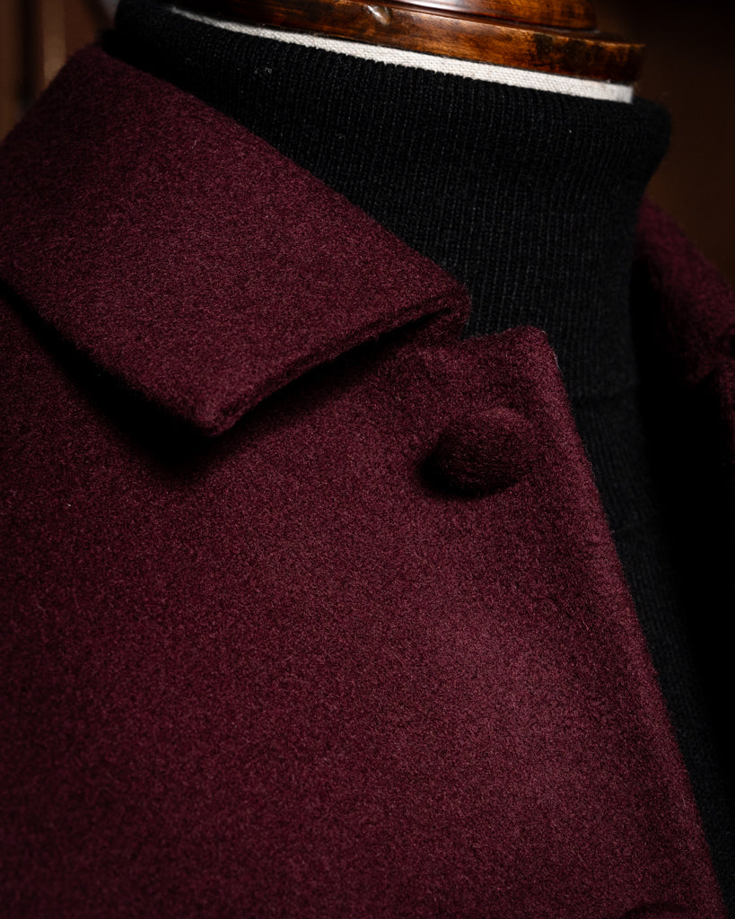 Burgundy Wool-Cashmere Casual Jacket