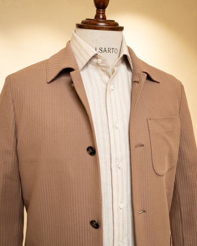 Giacca Casual Khaki a Costine