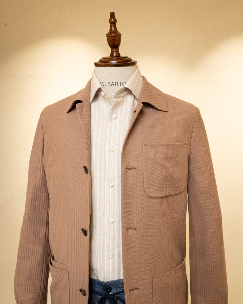Giacca Casual Khaki a Costine