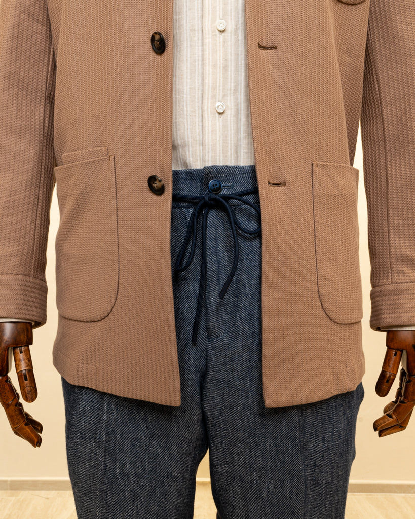 Giacca Casual Khaki a Costine