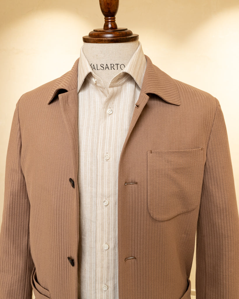 Giacca Casual Khaki a Costine