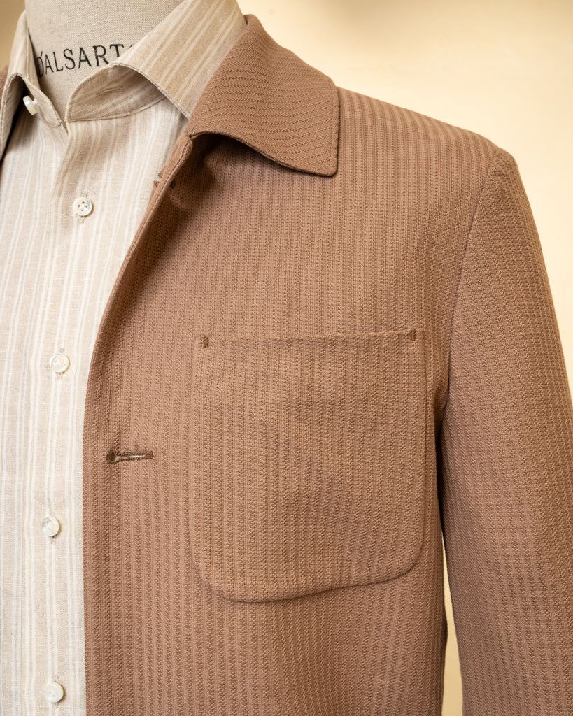 Giacca Casual Khaki a Costine