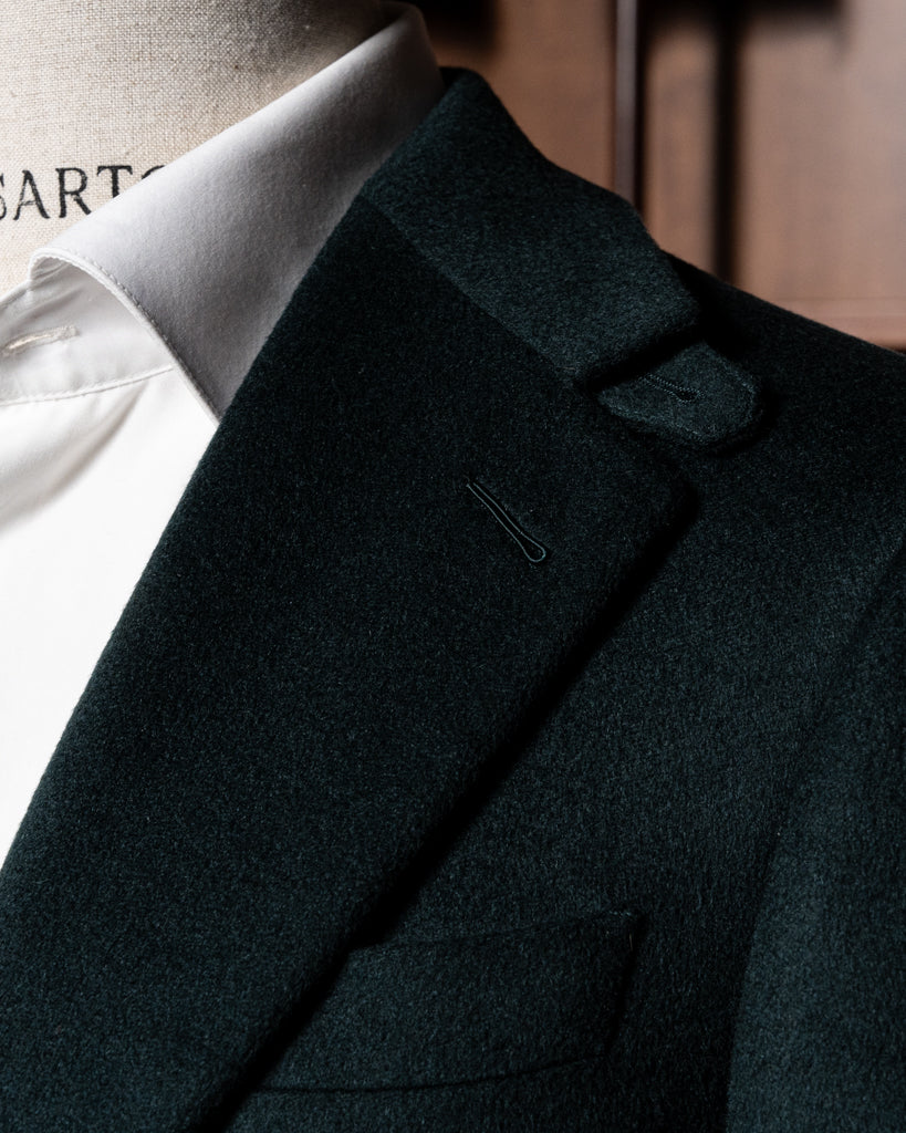 Giacca Casual Verde Smeraldo con Alcantara