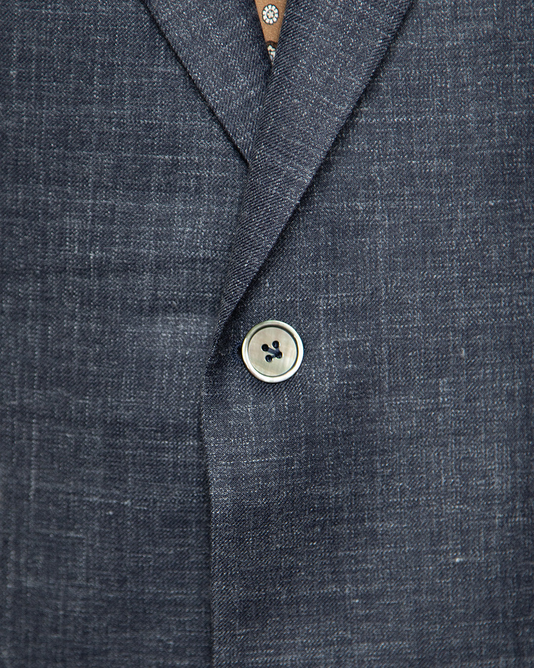Giacca Giotto Blu in Lana, Lino e Seta