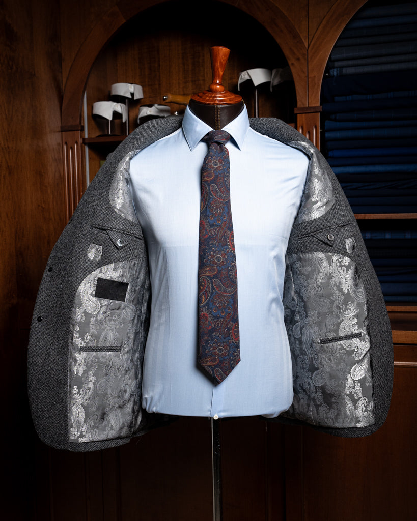 Giotto Gray Bird's Eye Jacket