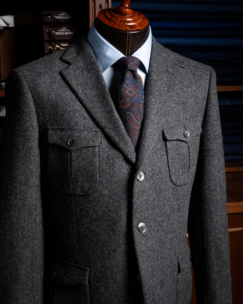 Giotto Gray Bird's Eye Jacket