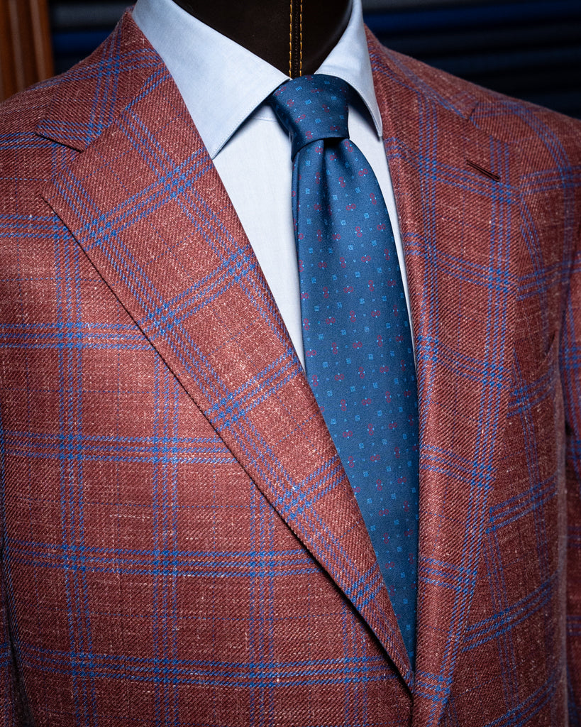 Giotto Hopsack Jacket in Red Check