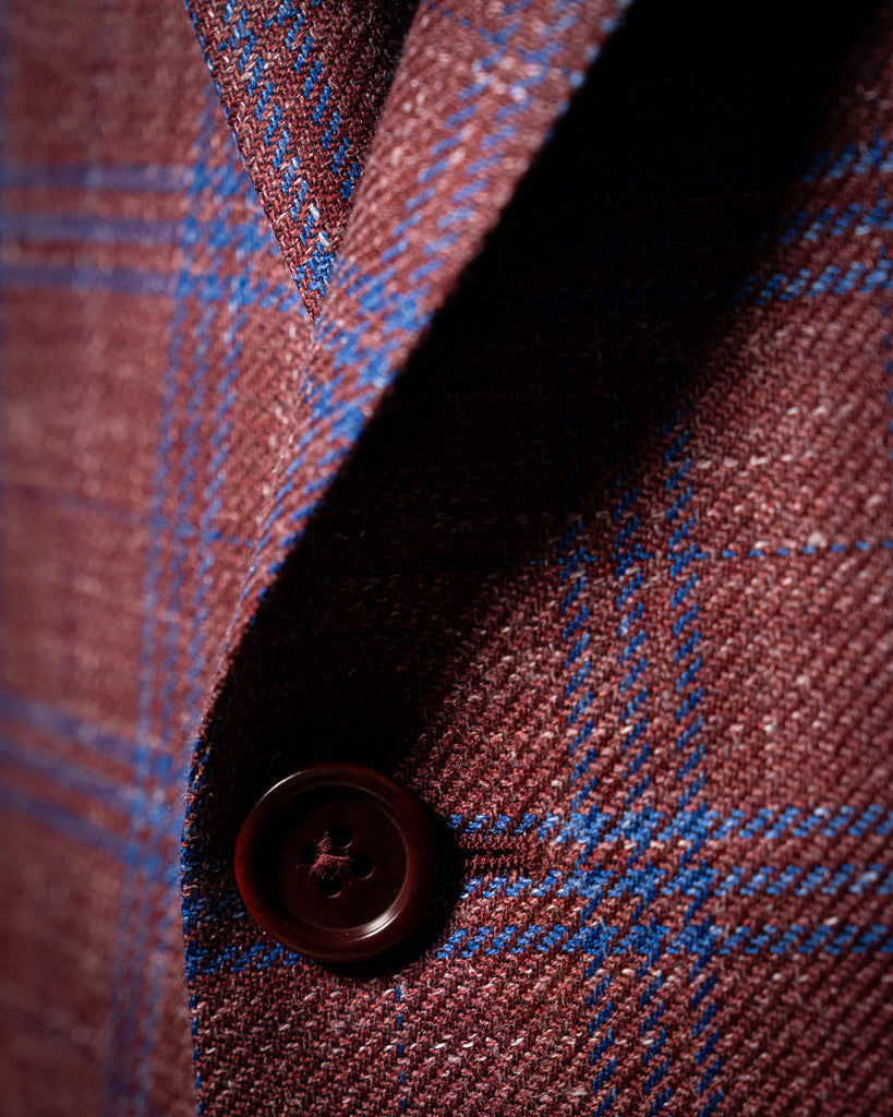 Giotto Hopsack Jacket in Red Check