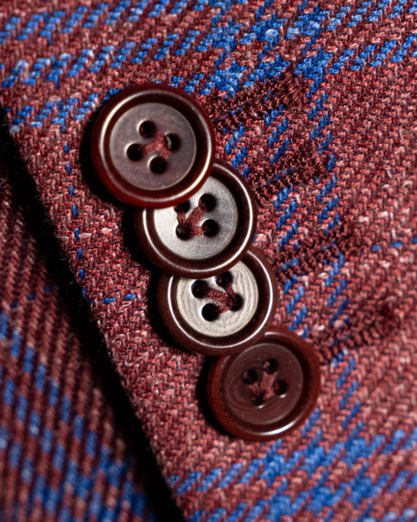 Giotto Hopsack Jacket in Red Check