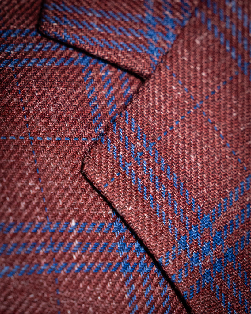 Giotto Hopsack Jacket in Red Check