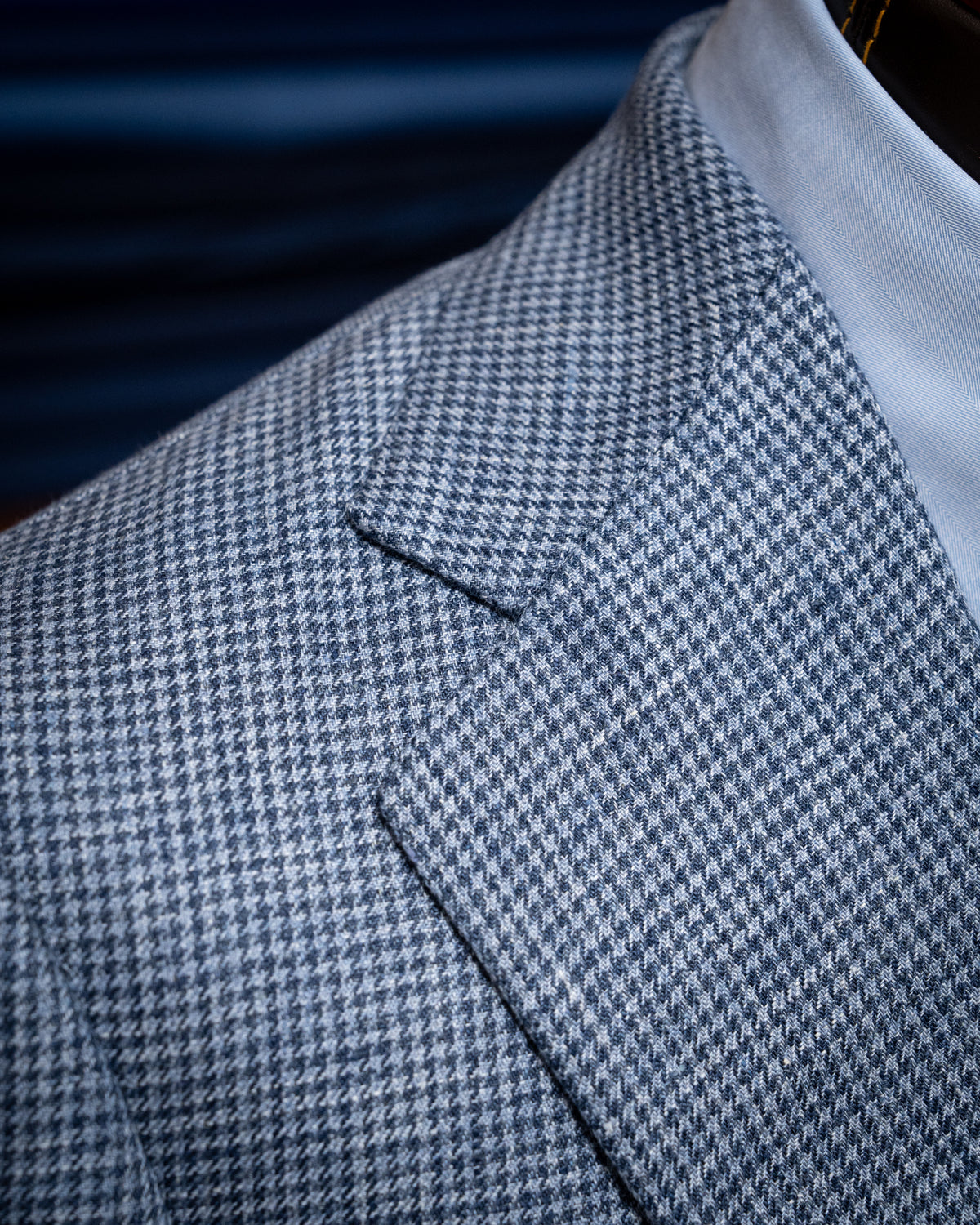 Giotto Houndstooth Light Blue Jacket