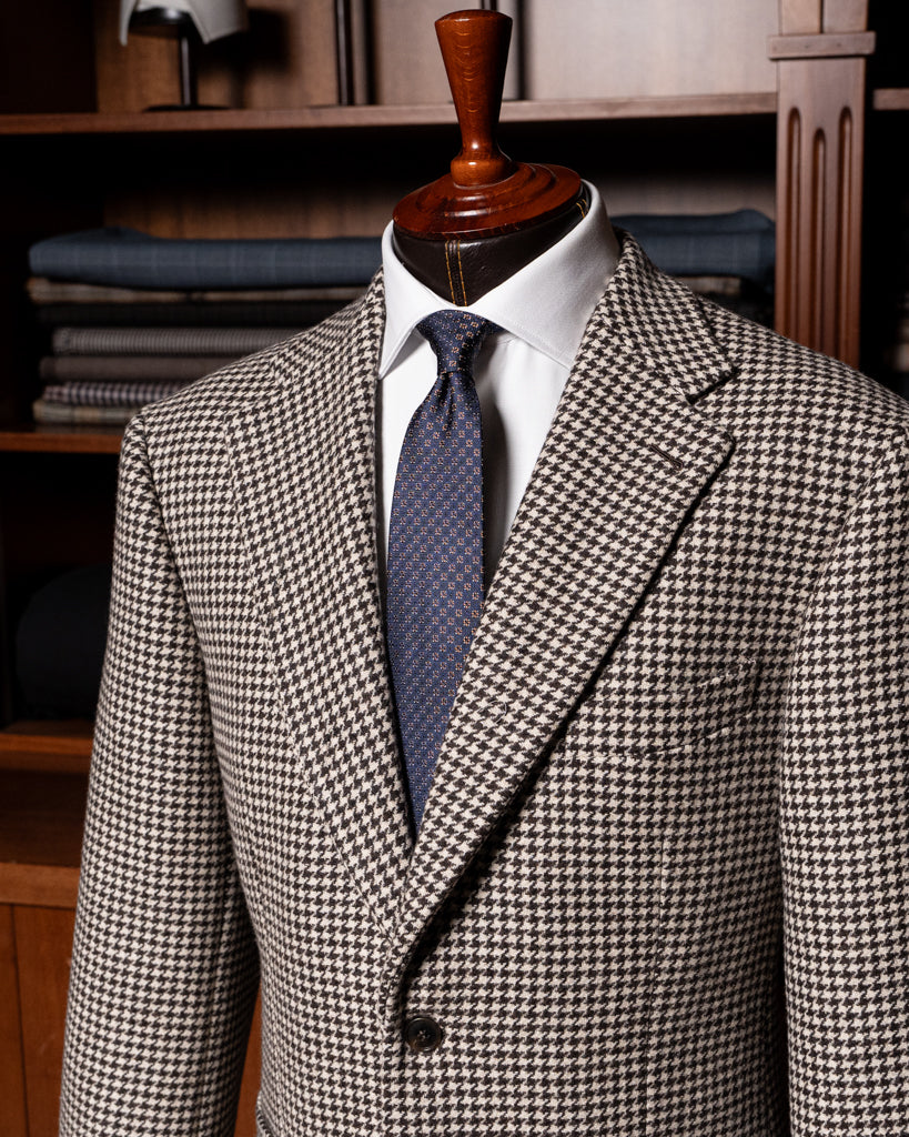 Giacca Giotto Pied de Poule Beige e Marrone