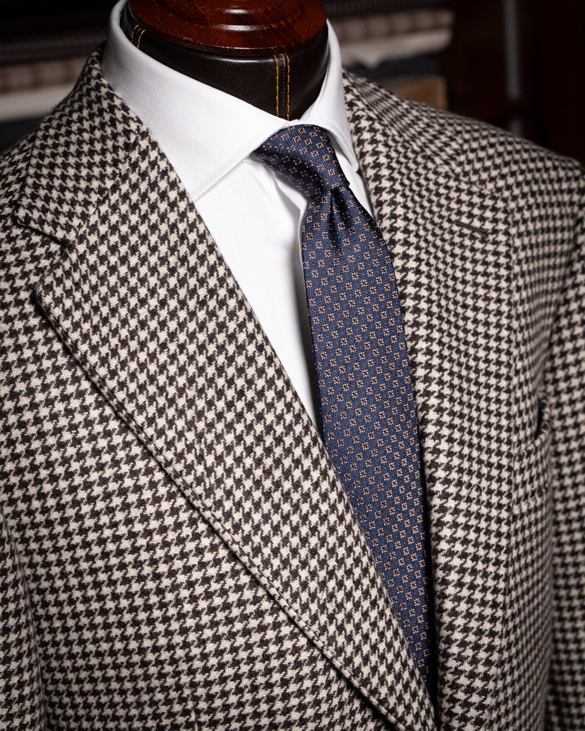 Giacca Giotto Pied de Poule Beige e Marrone