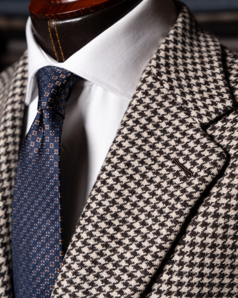 Giacca Giotto Pied de Poule Beige e Marrone