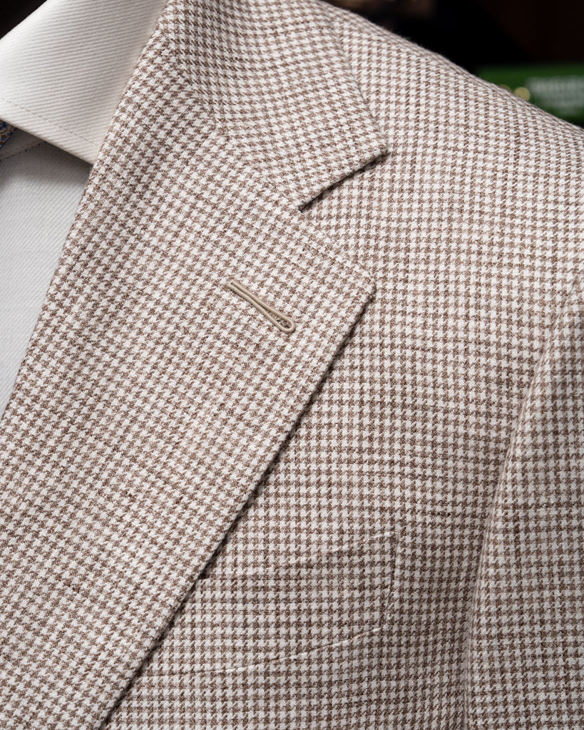 Giotto Houndstooth Coffee Jacket